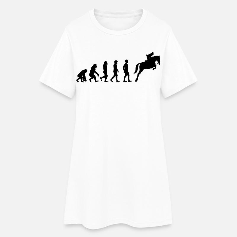 Évolution du cheval - Robe T-shirt Femme - blanc