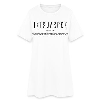 iktsuarpok - Frauen T-Shirt-Kleid - Weiß - Vorne
