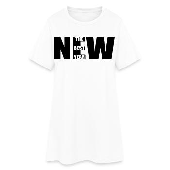 New – The Best Year Bold Typography Design - Frauen T-Shirt-Kleid - Weiß - Vorne