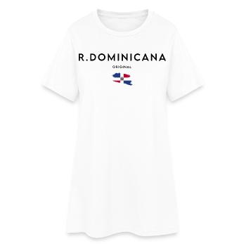 Dominican pride, sleek minimalist design - Women’s T-Shirt Dress - white - Front