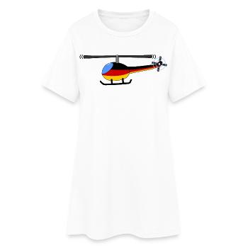 Hubschrauber Deutschland Flagge Kinder - Frauen T-Shirt-Kleid - Weiß - Vorne