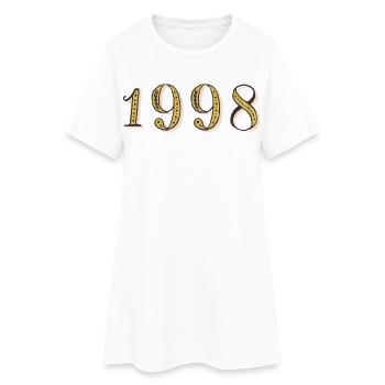 1998 Vintage 1998 Geburtstagsgeschenk - Frauen T-Shirt-Kleid - Weiß - Vorne