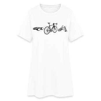 Triathlon - Equipment - Frauen T-Shirt-Kleid - Weiß - Vorne