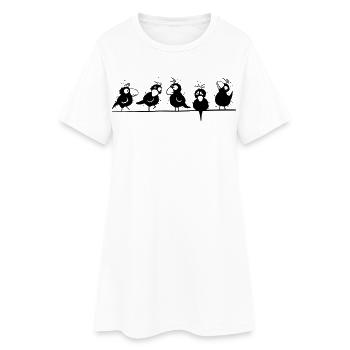 Happy Raben - Frauen T-Shirt-Kleid - Weiß - Vorne
