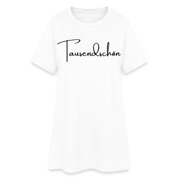 Tausendschön - Wortschätze, vergessene Wörter - Frauen T-Shirt-Kleid - Weiß - Vorne