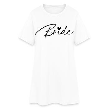Bride - Frauen T-Shirt-Kleid - Weiß - Vorne