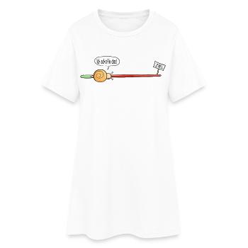 Der Weg ist das Ziel - Schnecke - Comic - Geschenk - Frauen T-Shirt-Kleid - Weiß - Vorne