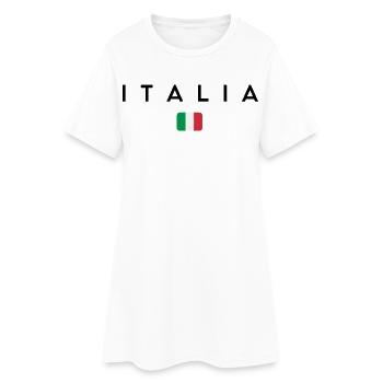 Fierté italienne, design minimaliste et élégant - Robe T-shirt Femme - blanc - Devant