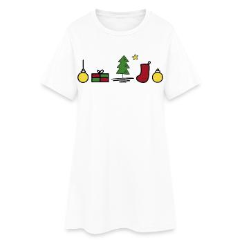 Des symboles amusants pour Noël - Robe T-shirt Femme - blanc - Devant