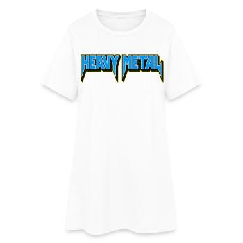 Heavy Metal Typographic Emblem - Women’s T-Shirt Dress - white - Front