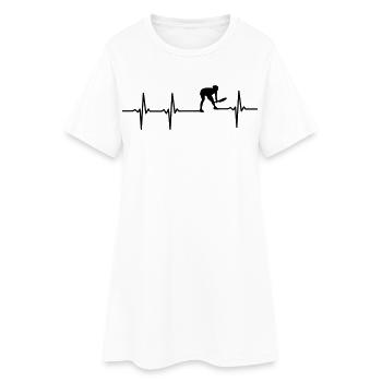 Tennis ECG - Women’s T-Shirt Dress - white - Front