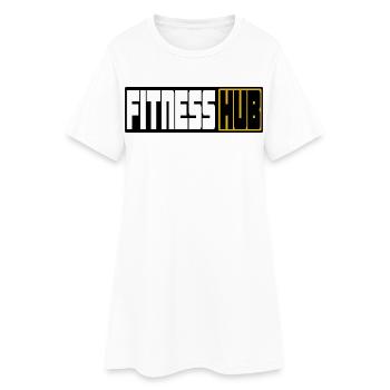 Police de caractères Fitness Hub Block - Robe T-shirt Femme - blanc - Devant