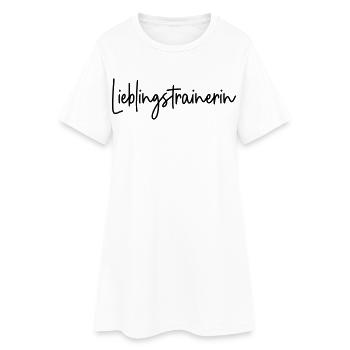 Lieblingstrainerin Trainerin - Frauen T-Shirt-Kleid - Weiß - Vorne