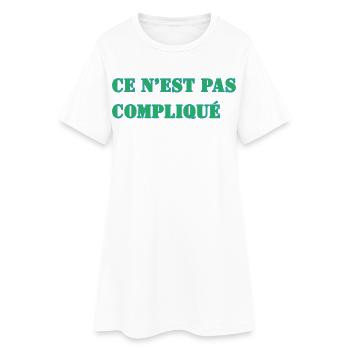 CE N’EST PAS COMPLIQUÉ - Robe T-shirt Femme - blanc - Devant