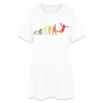 Handball Handballer Evolution für Männer und Jungs - Frauen T-Shirt-Kleid - Weiß - Vorne
