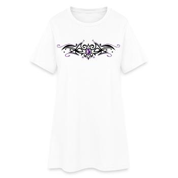 Tribal Tattoo Ornament avec gemme - Robe T-shirt Femme - blanc - Devant
