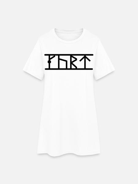 Kurt - Robe T-shirt Femme - blanc