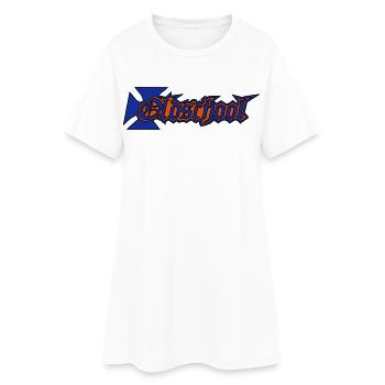 Old School - style - cool - Frauen T-Shirt-Kleid - Weiß - Vorne