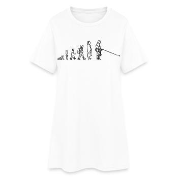 Évolution de Fischer - Robe T-shirt Femme - blanc - Devant