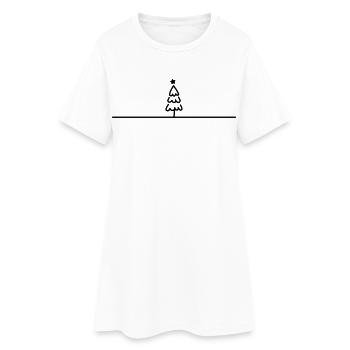 Christmas tree - Women’s T-Shirt Dress - white - Front