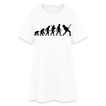 Gitarrist Evolution Für Rock und Metal Musiker - Frauen T-Shirt-Kleid - Weiß - Vorne