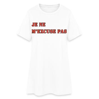 I DON'T APOLOGIZE - Women’s T-Shirt Dress - white - Front