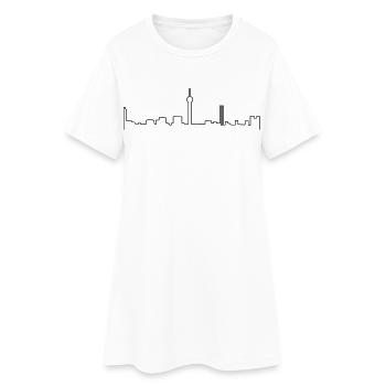düsseldorf skyline - Frauen T-Shirt-Kleid - Weiß - Vorne