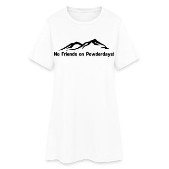 Amis de no sur Powderdays - Robe T-shirt Femme - blanc - Devant