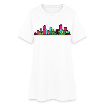 Art moderne en ligne du Musée de la Skyline de la ville de Winnipeg - Robe T-shirt Femme - blanc - Devant
