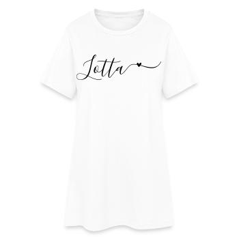 Beaucoup Nom de famille Prénom Décoratif - Robe T-shirt Femme - blanc - Devant