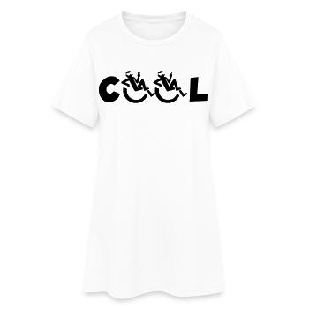 Utilisateur de fauteuil roulant cool, Utilisateur de fauteuil roulant cool * - Robe T-shirt Femme - blanc - Devant