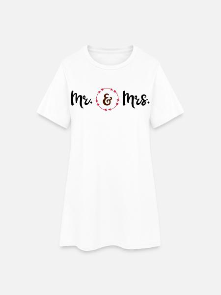 mariage - Robe T-shirt Femme - blanc