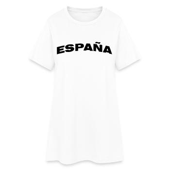 Spanien - Frauen T-Shirt-Kleid - Weiß - Vorne