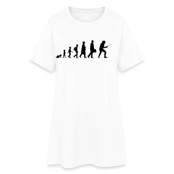 Entwicklung des Fechten - Frauen T-Shirt-Kleid - Weiß - Vorne