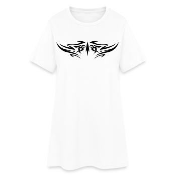 Zackiges Tribal Tattoo Ornament - Frauen T-Shirt-Kleid - Weiß - Vorne