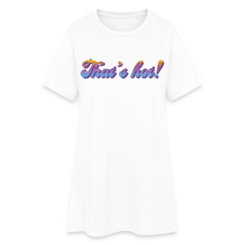 C’est chaud ! – Style dégradé rétro - Robe T-shirt Femme - blanc - Devant
