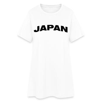 Japan - Frauen T-Shirt-Kleid - Weiß - Vorne