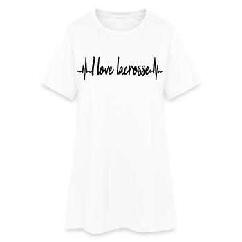 ECG de joueur de crosse - Robe T-shirt Femme - blanc - Devant