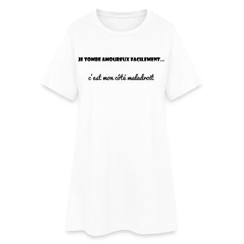 COUPLE. AMOUREUX. AMOUR. JE T'AIME. COUPLE. AMOUR. - Robe T-shirt Femme - blanc - Devant