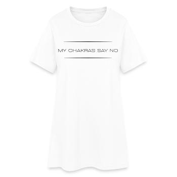 Mes chakras disent non — citation sarcastique - Robe T-shirt Femme - blanc - Devant