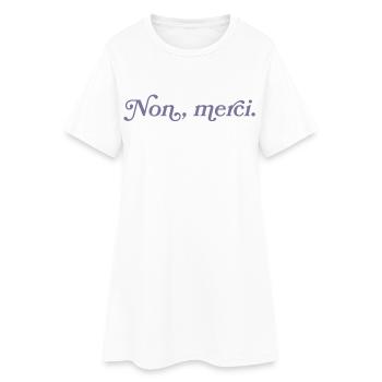 Non, merci – French Minimalism - Women’s T-Shirt Dress - white - Front