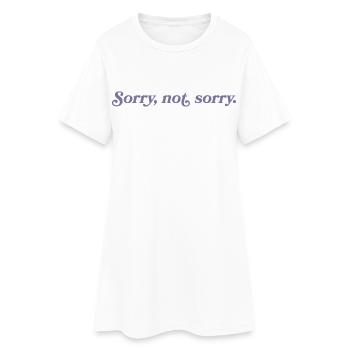 Désolé, pas désolé – Effronté et direct - Robe T-shirt Femme - blanc - Devant