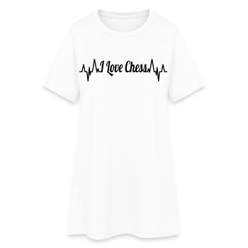 Chess Player Love - Women’s T-Shirt Dress - white - Front