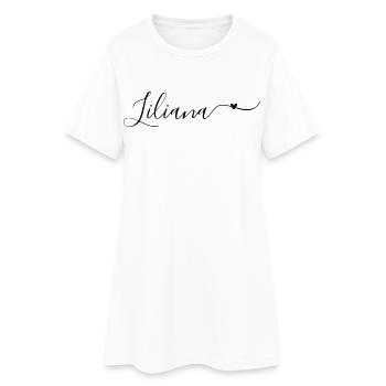 Liliana Prénom Décoratif - Robe T-shirt Femme - blanc - Devant