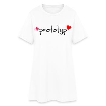 Prototype Hashtag Saying T-Shirt - Women’s T-Shirt Dress - white - Front