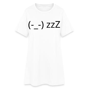 Émotique (-_-) zzZ de sommeil Kaomoji fatigué - Robe T-shirt Femme - blanc - Devant