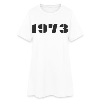 1973 - Women’s T-Shirt Dress - white - Front