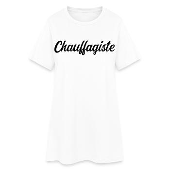 Chauffagiste Plombier Installation Chauffage Gaz - Robe T-shirt Femme - blanc - Devant