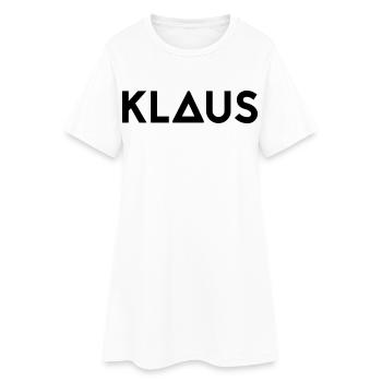 Prénom Klaus - Robe T-shirt Femme - blanc - Devant