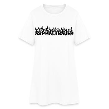 Asphaltbauer 2 - Frauen T-Shirt-Kleid - Weiß - Vorne
